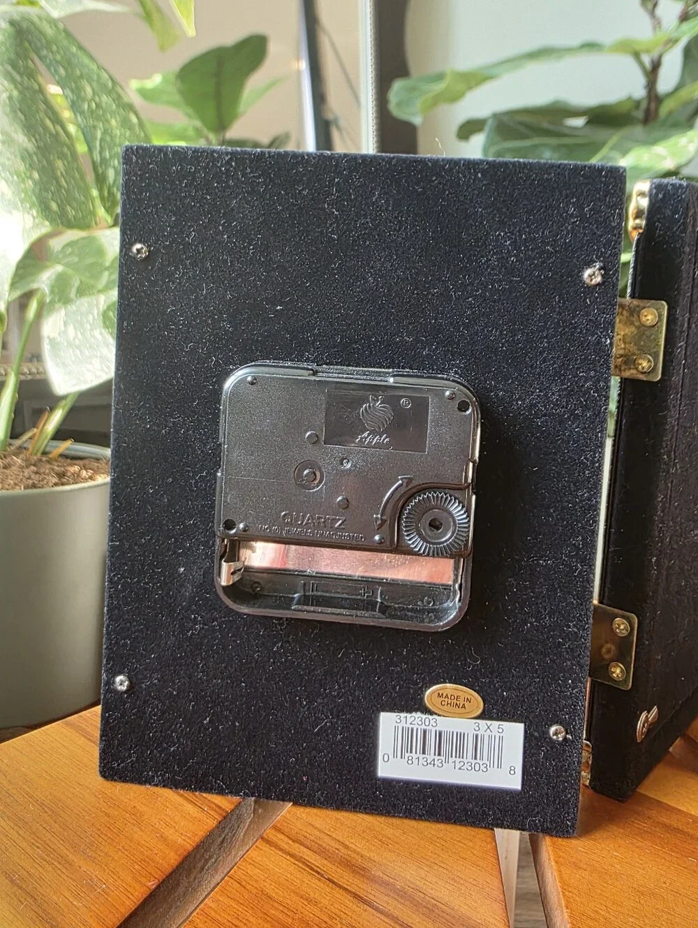Vintage Foldable Desk Clock Photo Frame Combo